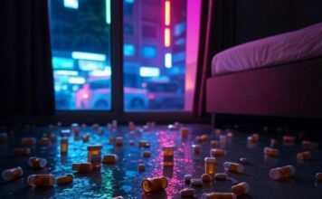 Best Multivitamins for Men Based on Your Age "Chaotic pill spill in monsoon-lit room."