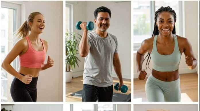 5 Easy Home Workouts That Burn Fat Fast Home Workout Collage