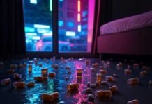 Best Multivitamins for Men Based on Your Age "Chaotic pill spill in monsoon-lit room."