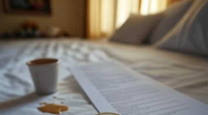 The Sleep Hygiene Checklist That Changed My Life "Checklist and chai spill in Indian bedroom chaos."