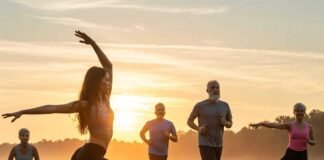 Sunrise morning workouts