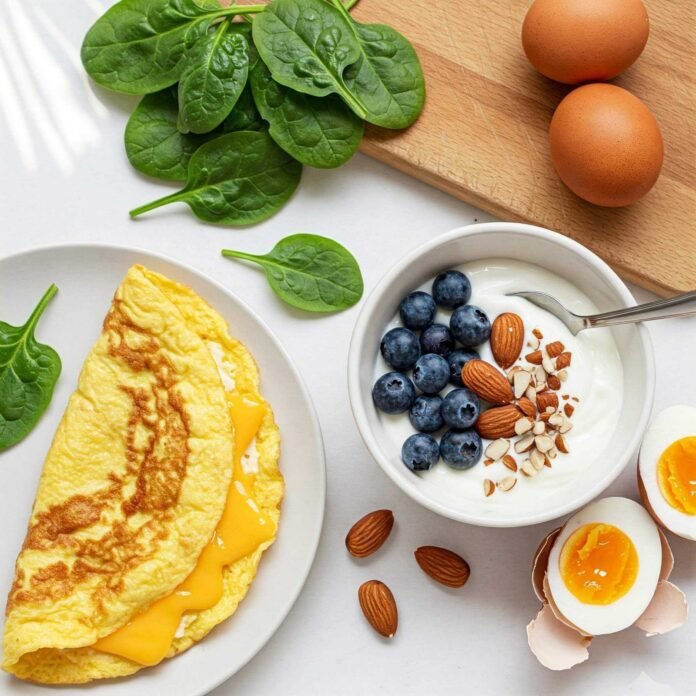 High-Protein Breakfast Flat Lay High-Protein Breakfast Flat Lay
