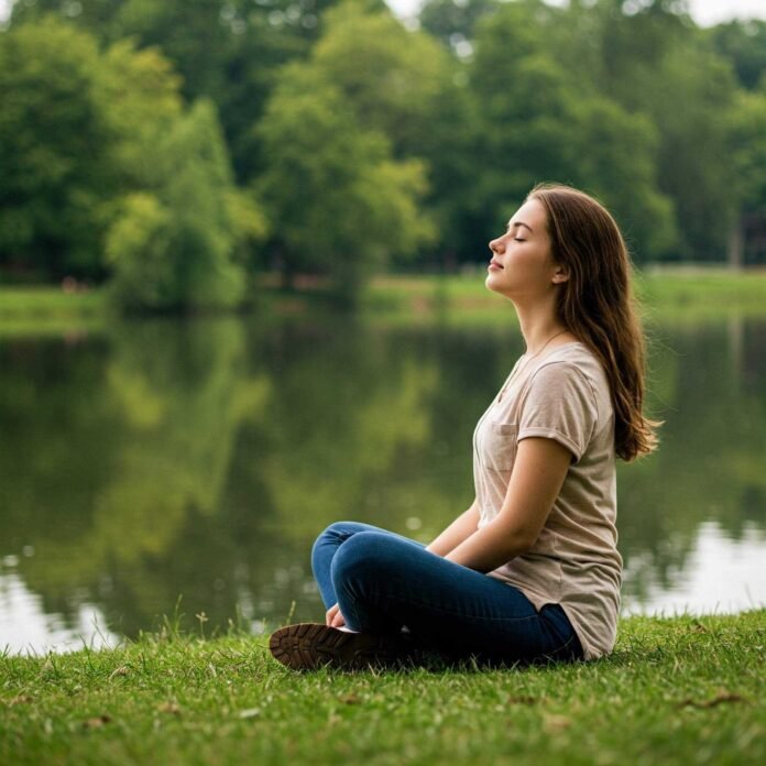 Calm Meditation by Lake
