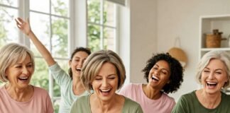Diverse women enjoying healthy menopause.